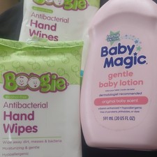 Baby Magic Gentle Baby Lotion Original Baby Scent 20 fl oz Boogie Wipes 40