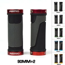 1pcs Bike Handlebar Grips TPR Rubber &  Aluminum Lock Dead Ring 90mm X 22.2mm