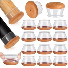 24 Pcs Silicone Furniture Leg Protectors for Hardwood Floors, Extra Large