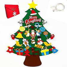 Felt Christmas Tree with Light - 3.5 FT DIY Felt Christmas Tree Set for