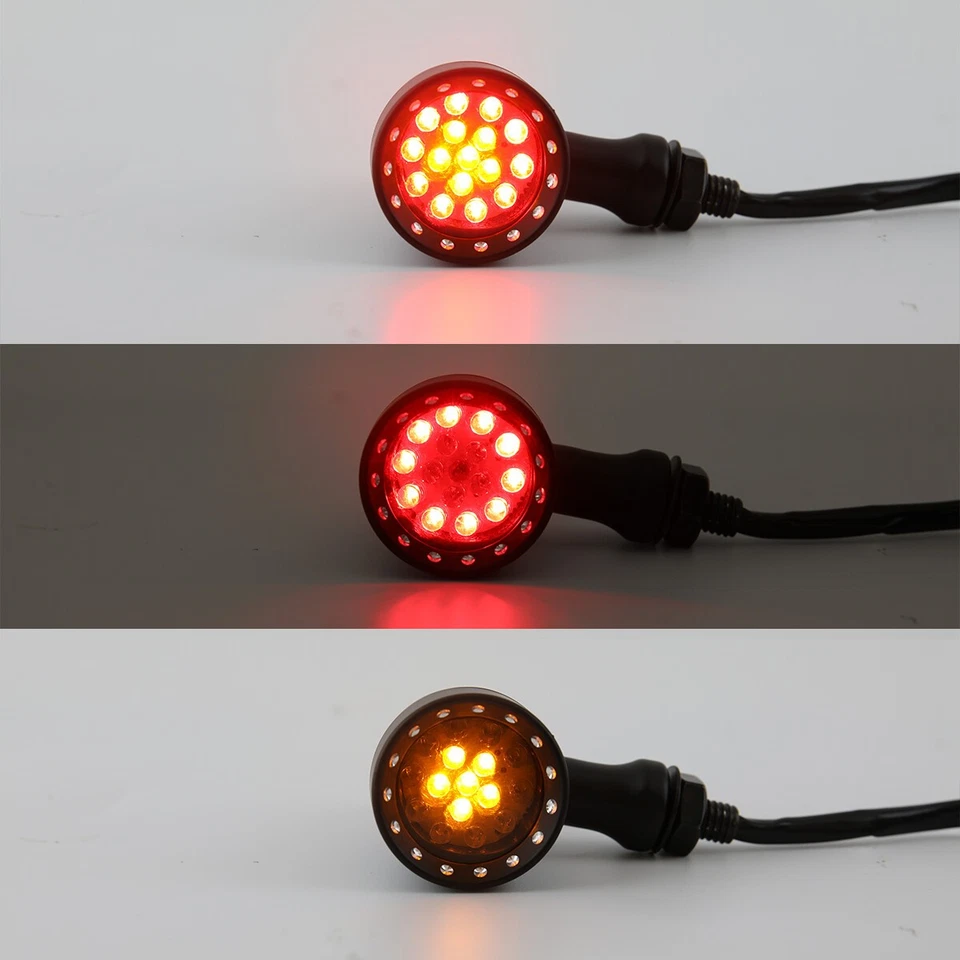 Par de indicadores LED de señal de giro de 10 mm para Suzuki GN GS 125 250 750 1000 Cafe Racer Foto 4 de 4