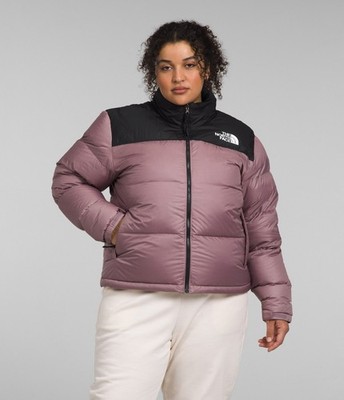 North Face Women's 1996 Retro Nuptse Down Jacket Plus 3XL Fawn Grey Lavender