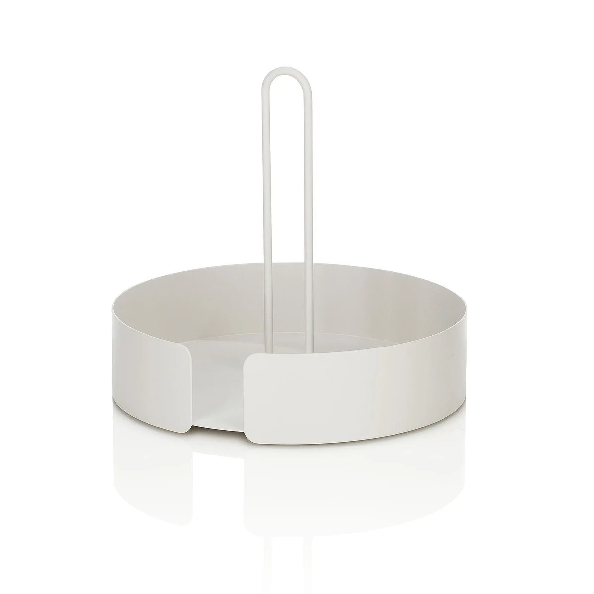 Plateau rond porte-objets en métal blanc Joko diamètre 30 cm