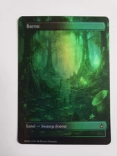 Bayou FOIL Original Dual Land Proxy Card with Custom Fantasy Art Design MISPRINT