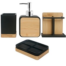 Bathroom Accessories Set with Cup, Toothbrush Holder, Soap Dishes and Soap Dispe