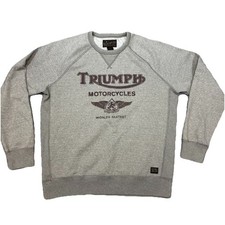 Triumph Motorcycles Lucky Brand Crewneck Sweatshirt Men  s Sz L