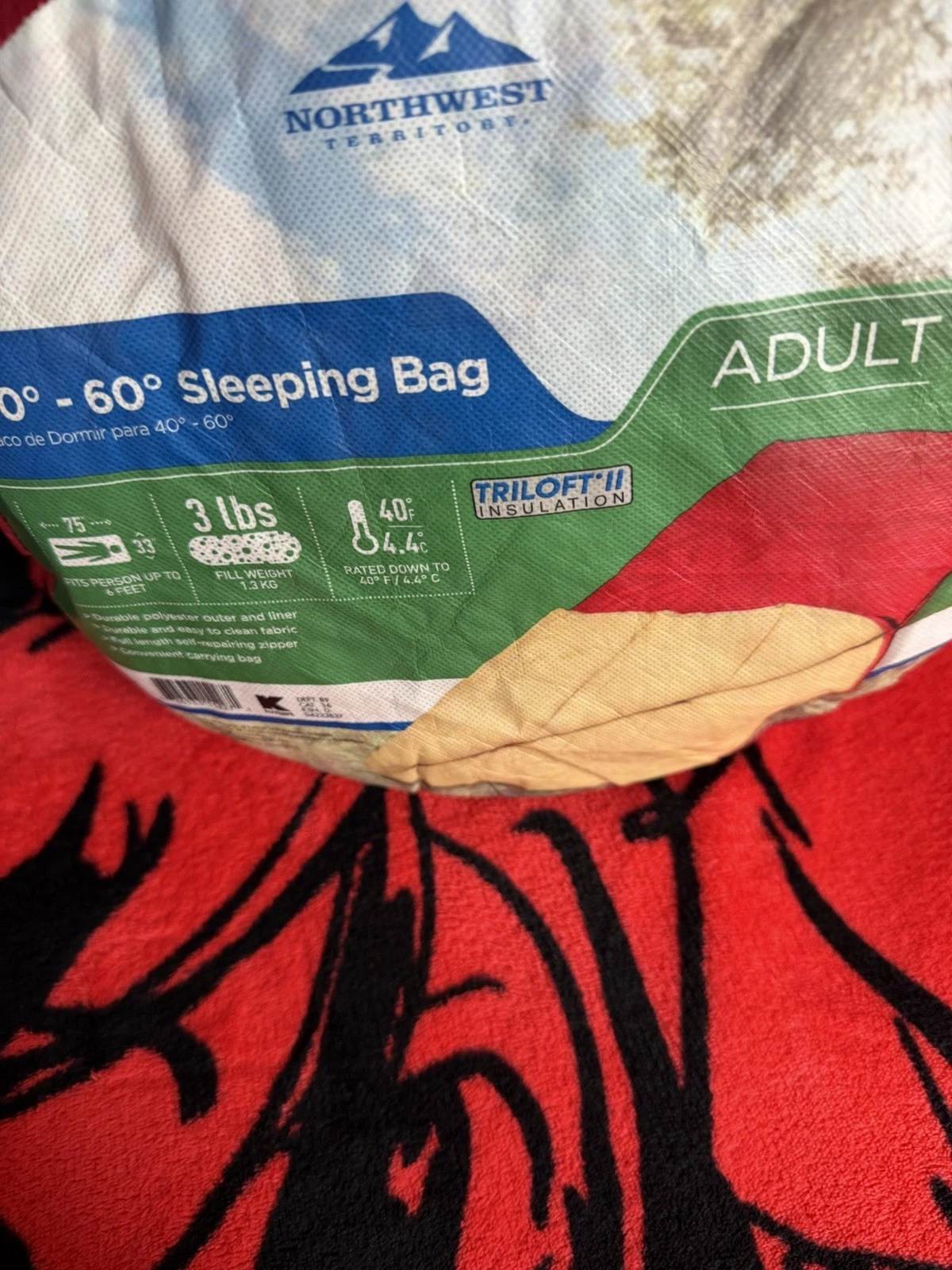 Northwest Territory Adult 40-60 Degree Sleeping Bag 75" By 33"
Opens in a new window or tab