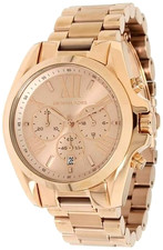 MICHAEL KORS BRADSHAW ROSE GOLD TONE,ROMAN NUMBERS,CHRONOGRAPH,DATE WATCH MK5503