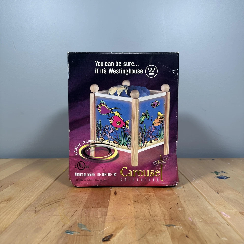 Westinghouse Carousel Collection OCEAN Design Spinning Fish Lamp Vintage 1999 - Image 3 of 4