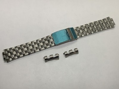 20 mm Unique Solid Beads of Rice Silver Stainless Steel Bracelet + Two Case Ends