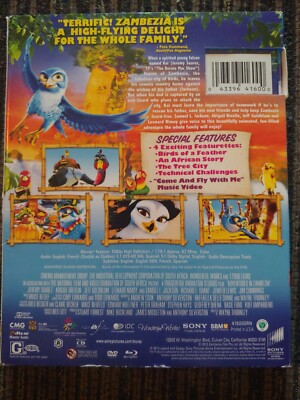 Adventures in Zambezia BLU-RAY & DVD COMBO LIKE NEW W