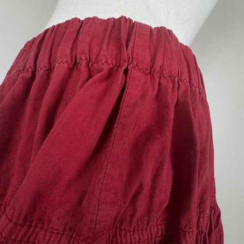 Falda Mujer S Algodón Rojo De Colección En Niveles Círculo Completo Campesino Cottagecore Western - Imagen 7 de 15