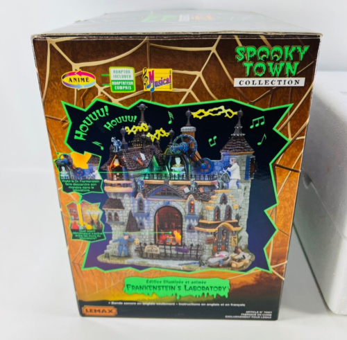 LeMax Halloween Spooky Town Frankenstein's Laboratory 2007 con caja - ¡Funciona LEER! - Imagen 19 de 22