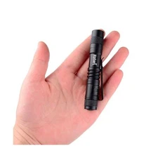 Mini LED Flashlight 9CM Black 3.55''L 150 Lumens Pocket Clip Skid-Proof Design