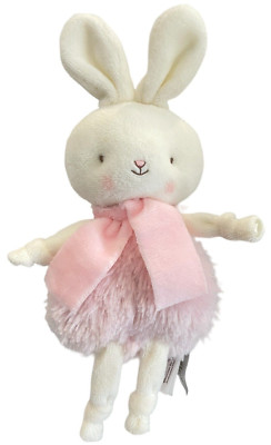 Bunnies By The bay Soft Plush 8  Pink Petunia Roly Poly Bunny Baby Lovey - RARE