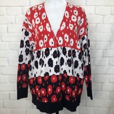 CAbi 6163 Upbeat Cardigan Sweater Size S Floral Colorblock