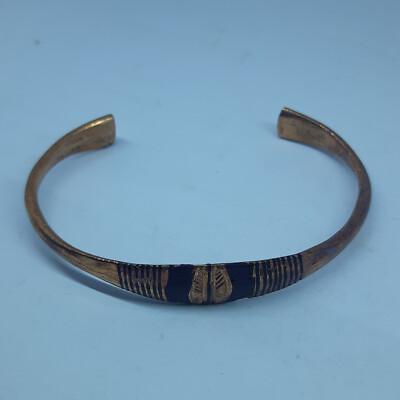 Tuareg Etching Tribal バングル Tuareg Vintage Hand Cuff Men's Brass Bracelet Jewelry Rif
