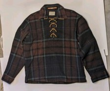 Vtg 60s 70s Rawhide Lacer By Campus Scrubdenim Shirt Medium 15/15.5 USA