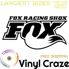 SET of 2 (TWO) 6" Fox Shox Bike Moto MX ANY COLOR Vinyl Decals FREE Shipping!!