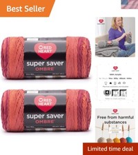 Super Saver Ombre Hot Sauce Yarn - 2 x 10oz Packs, Ideal for Knitting Crochet