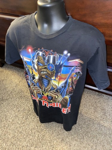 IRON MAIDEN STRANGER IN A STRANGE LAND SHIRT 90s ROCK SHIRT JERSEY HEAVY METAL L - Picture 2 of 8