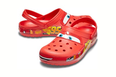 Men s Size 13 Crocs Cars x Classic Clogs 'Lightning McQueen'' Red 205759-610