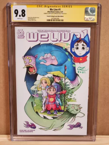 2021 We Live #1 CGC 9.8 SS Chrissie Zullo Sketch Signed 4th print Comic Mint