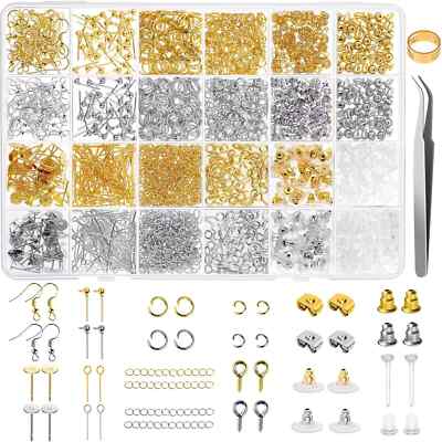Earring Making Supplies Kit 2900 Pieces Hardware for Jewelry
