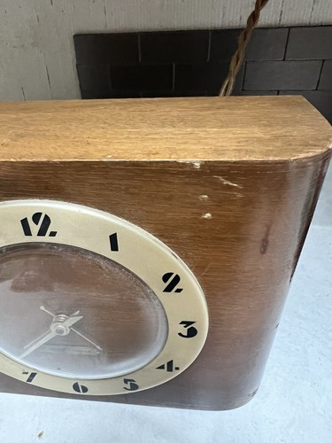 Vintage Seth Thomas antique 1930’s Art Deco Wall Mantle RODSON Clock Wood RARE - Picture 5 of 15