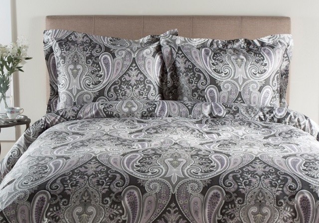 Grey Paisley Duvet Cover Home Decorating Ideas Interior Design