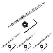 3/8inch 9.5mm Hex Twist Step Drill Bit for Pocket Hole Drill Jig Guide Kit 4Sets