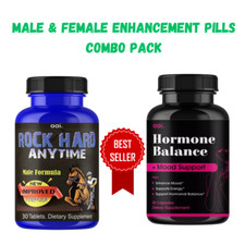COMBO FEMALE MALE ENHANCE ENHANCEMENT PILLS, LIBIDO PERFORMANCE STAMINA SUPPORT