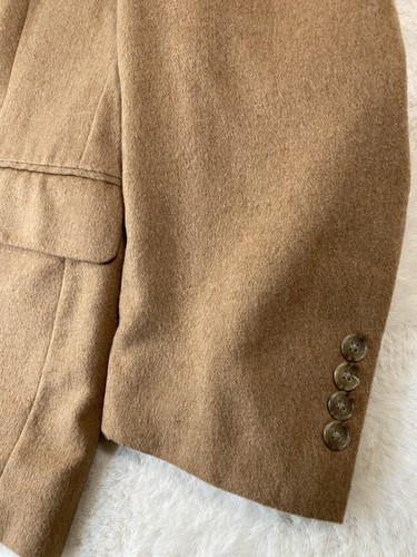 Tasso Elba Blazer Jacket Men's Size 44S 100% Camel Hair Brown Structured NWT - Picture 3 of 17