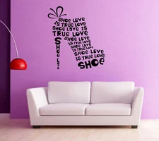 Vinyl Decal Wall Sticker Woman Lifestyle Shoe from Quotes (n973)