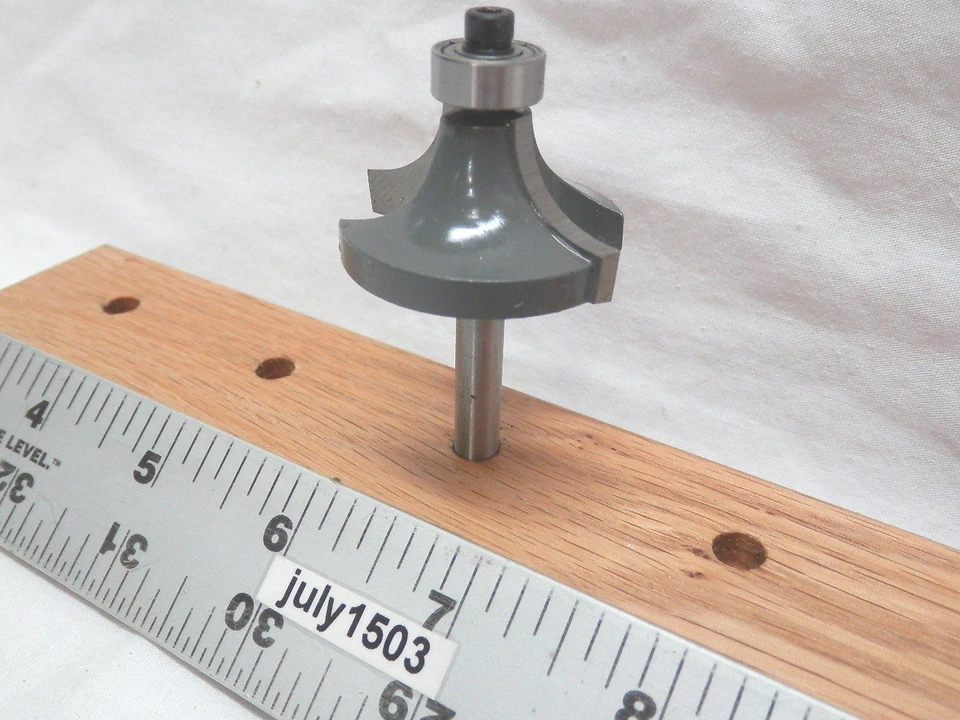 (1) NUEVO MLCS 1/2" R Roundover Carburo Punta Router Broca 1/4" Rodamiento de vástago n2 Foto 3 de 4