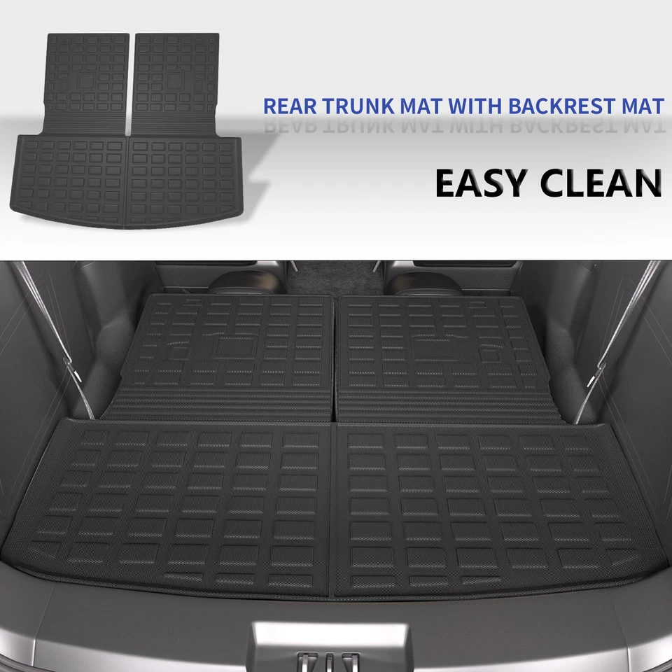 Floor Mats Cargo Mats with Backrest Mat Cargo Liners For 2020-2025 Ford Explorer - Image 2 of 4