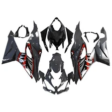 Shark Gray ABS Full Fairing Kit for Kawasaki ZX6R 2019-2023 Injection Bodywork