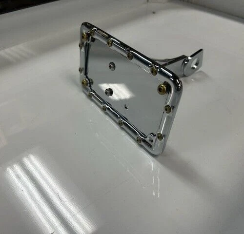 Indian Scout Remaches de latón cromado Montaje lateral Placa de matrícula y LED Carl Brouhard Foto 4 de 4