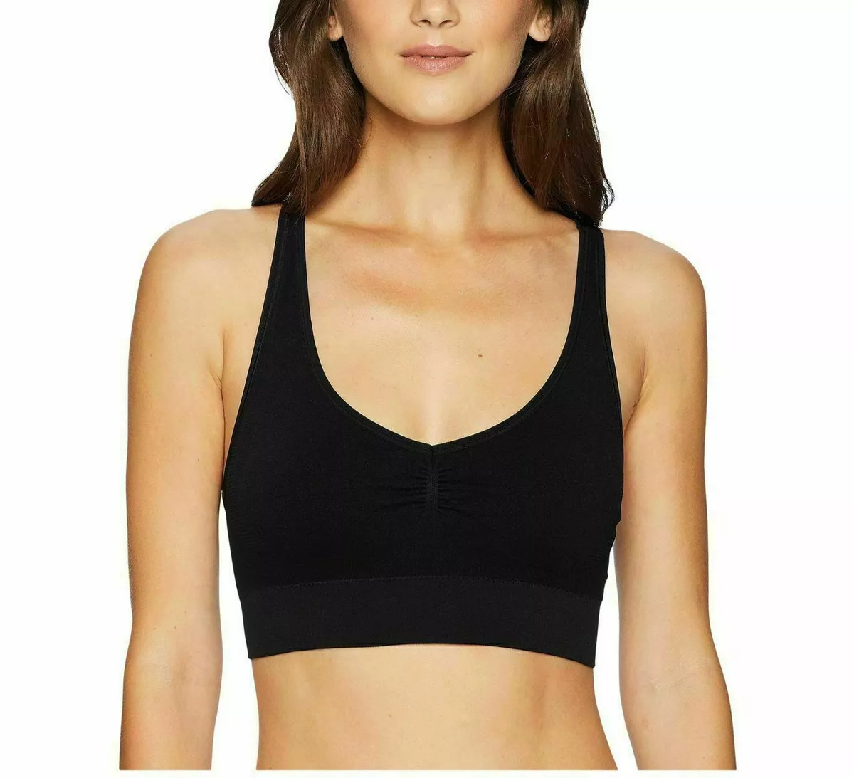 Coobie A3920 Womens Black Padded Yoga Sports Bra One Size