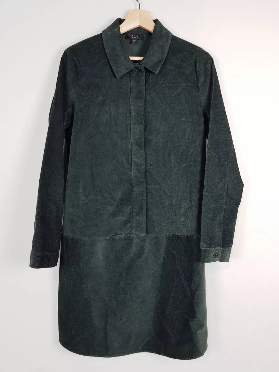 COS Womens Size 36 or 8 US 4 Green Long Sleeve ALine Corduroy