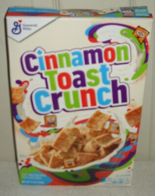 #11728 General Mills 2020 Cinnamon toast Crunch Cereal BOX ONLY