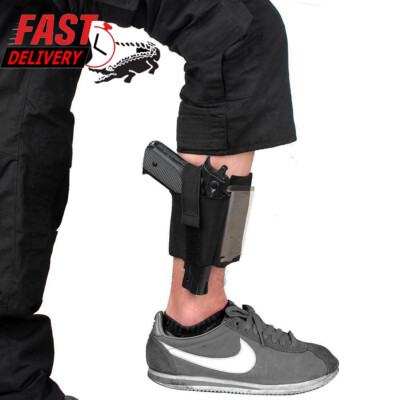 Ankle Holster for Concealed Carry Elastic Deep Concealment Leg Holster Mag Pouch
