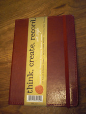 Ruled Paper Personal 5 x 7 Lined Journal Notebook Leather Cover Red