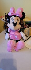 Disney  s Minnie Mouse 16  Pink Poke A Dot Dress  Bow, Stuffed Animal Plush