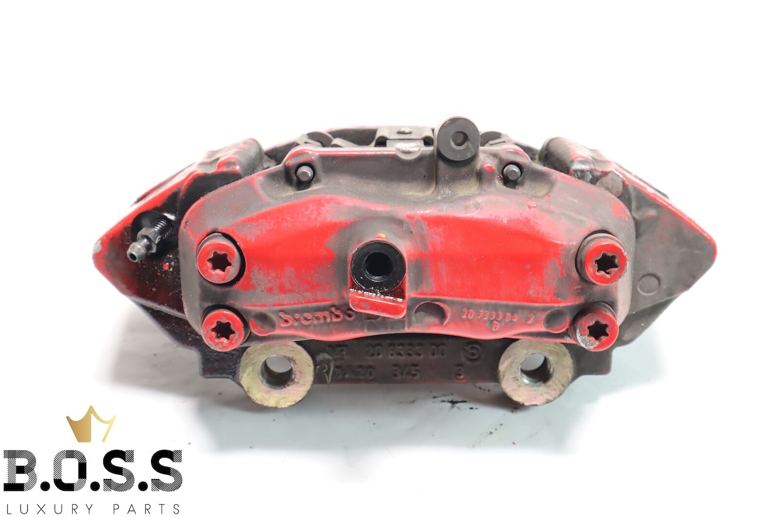 04-12 MASERATI QUATTROPORTE M139 BREMBO FRONT RIGHT BRAKE CALIPER OEM Red