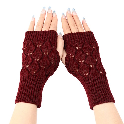Winter Fingerless Arm Warmer Gloves Hand Soft Mittens Protected Knitted Gloves ☋ - Picture 6 of 21