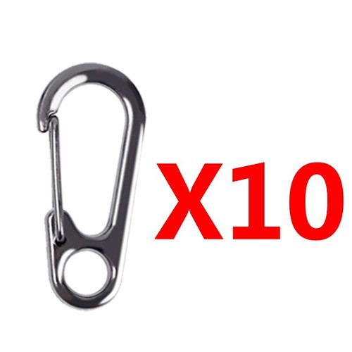 5/10Pcs Mini Carabiner Keychain D-Ring Clip Hang Buckle Survival Outdoor Camping - Picture 18 of 18