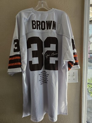 Rare NFL Cleveland Browns #32 Jim Brown Tribute Football Jersey