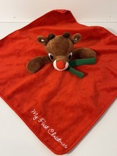 Rudolph The Red Nosed Reindeer My First Christmas Lovey Rattle Blanket 2014