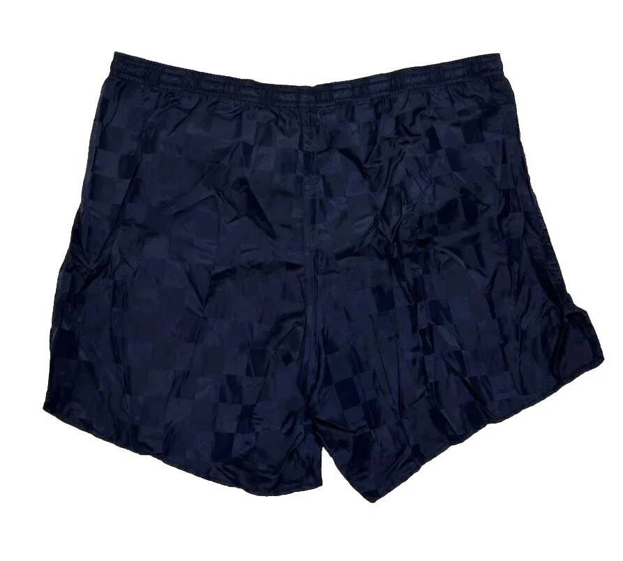 Pantalones Cortos De Colección Soffe Cuadros Satinado Nailon Correr Fútbol Azul Para Hombres Talla S *NUEVOS* Foto 2 de 4